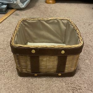 Lined Wicker Basket